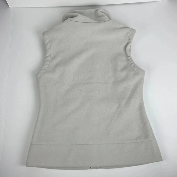 Bench beige cream white fleece High collar high neck fuzzy vest size medium - Picture 5 of 14